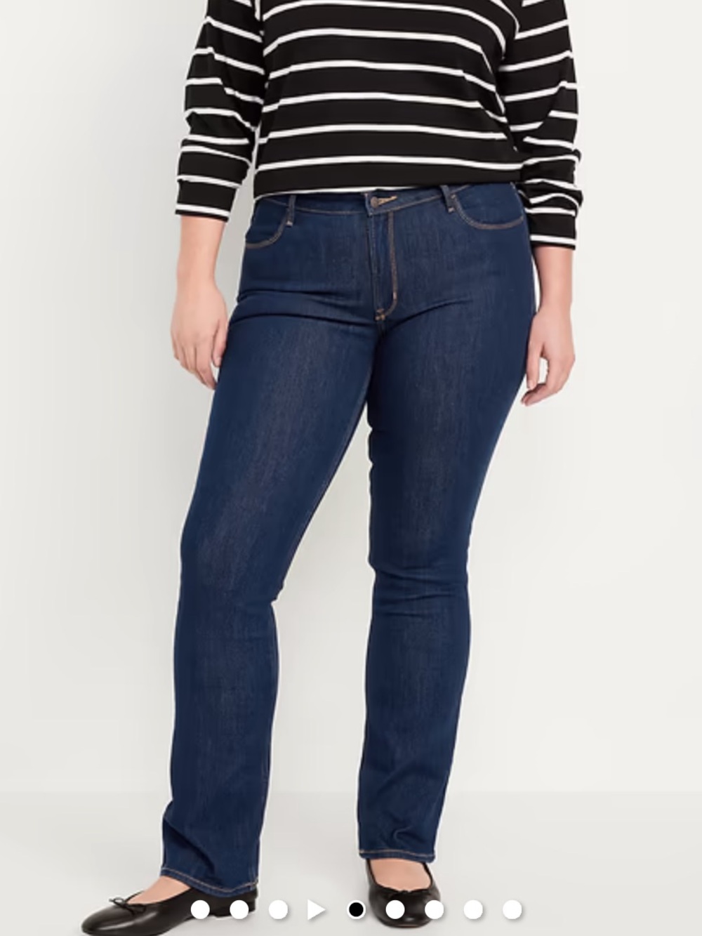 OLD NAVY Mid Rise WOW Bootcut Jeans in Deep Indigo size 14 PETITE